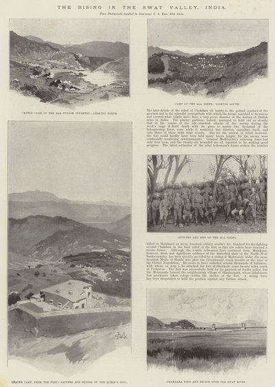 The Rising in the Swat Valley, India by Charles Auguste Loye